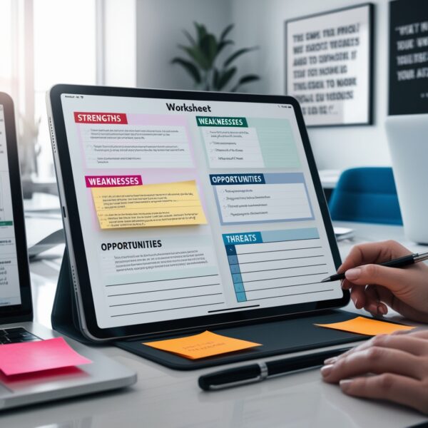 Fillable SWOT Analysis Worksheet for Business Strategy - Image 4